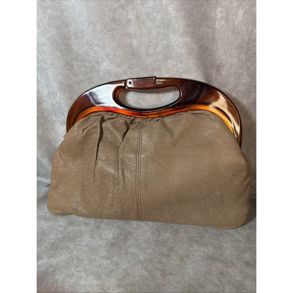 Vintage Wards Tortoise Shell Lucite  Hand Bag Purse Made In Hong Kong